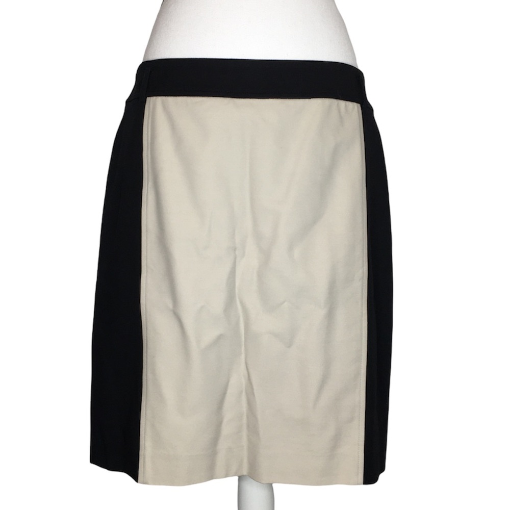 Ann Taylor Women´s Cream Color block Pencil Skirt, Size 12 P